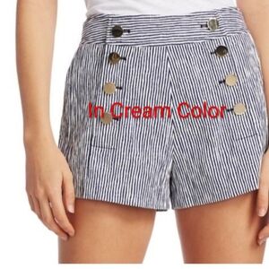 Derek Lam 10 Crosby Sailor Shorts In Cream SZ 10